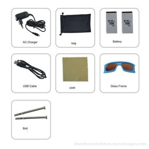 Full HD, 1080P 30fps, 5M, 120 Degrees Wide Angle, Glasses Video CamcordersNew